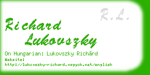 richard lukovszky business card